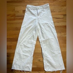 Zara White High Rise Jeans